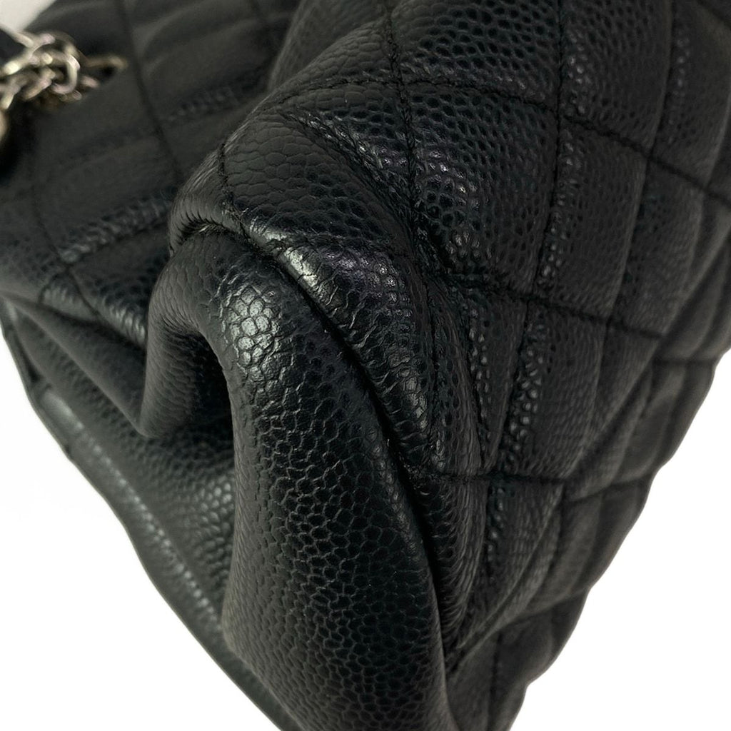 Chanel Shoulder Bag Quilted Black Chain Silver — view 7