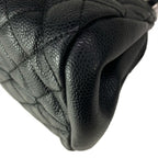 Chanel Shoulder Bag Quilted Black Chain Silver — view 8