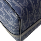 Dior Boston Bag Lango 50 Navy Dark Multi Tears Peace Sign Leather — view 6