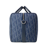 Dior Boston Bag Lango 50 Navy Dark Multi Tears Peace Sign Leather — view 2