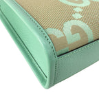 Gucci Tote Jumbo GG Beige Green Mini Bag Leather — view 6