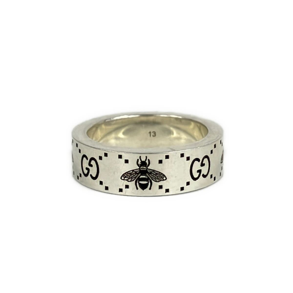Gucci Ring GG Signature & Bee Silver — view 2