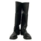 Chanel Long Boots 37.5 Black Silver Leather — view 2