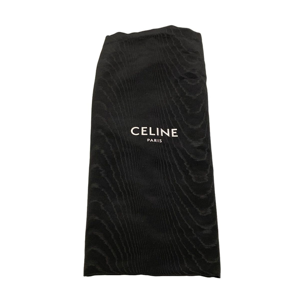 Celine Drawstring Navy Brown Studs Mini Bag Triomphe Leather — view 8