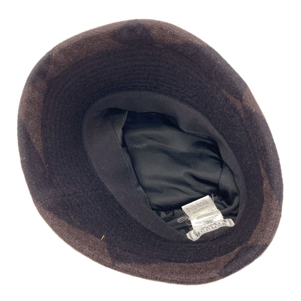 Hermes Pattern Camel Bucket Hat Cloth — view 4