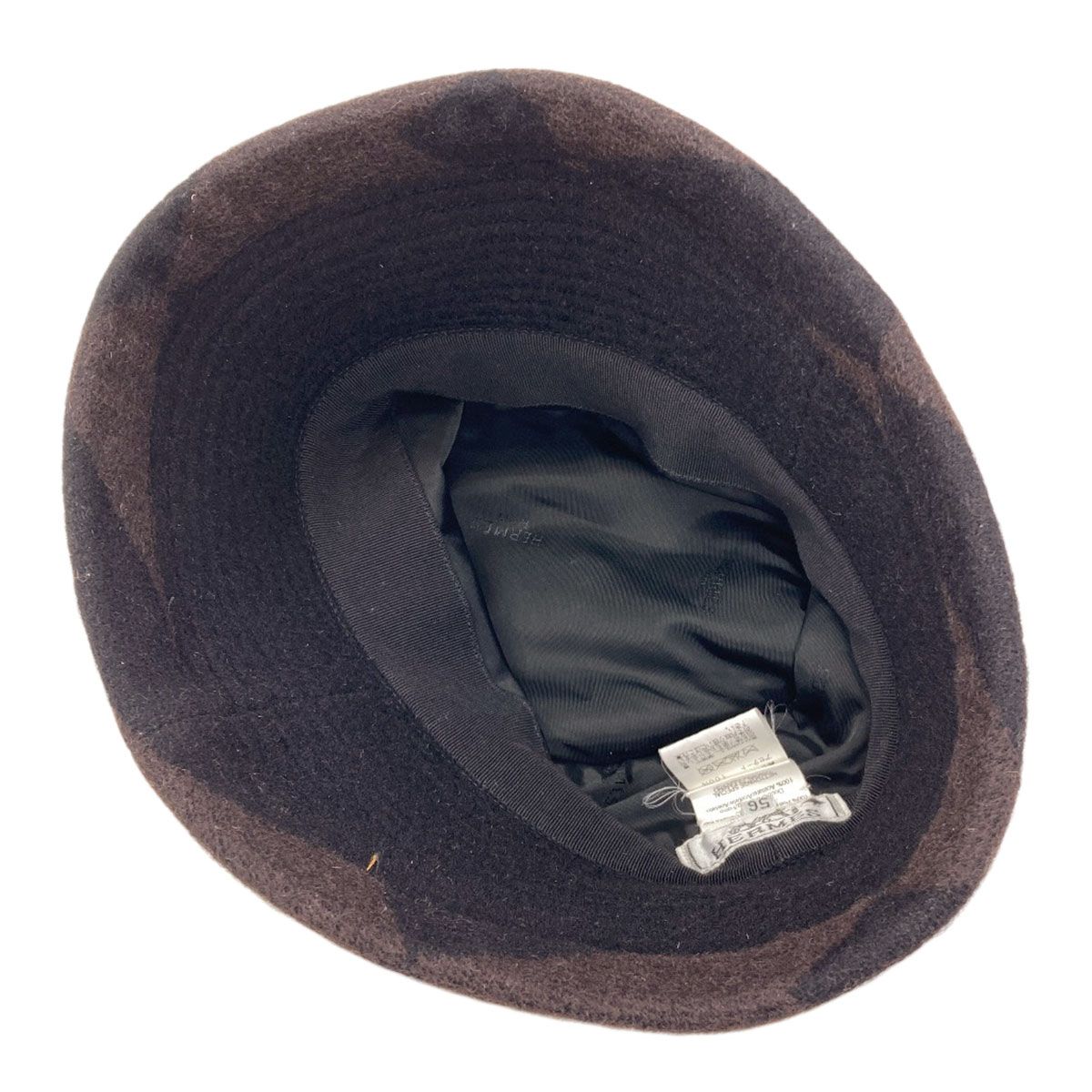 Hermes Pattern Camel Bucket Hat Cloth — view 4