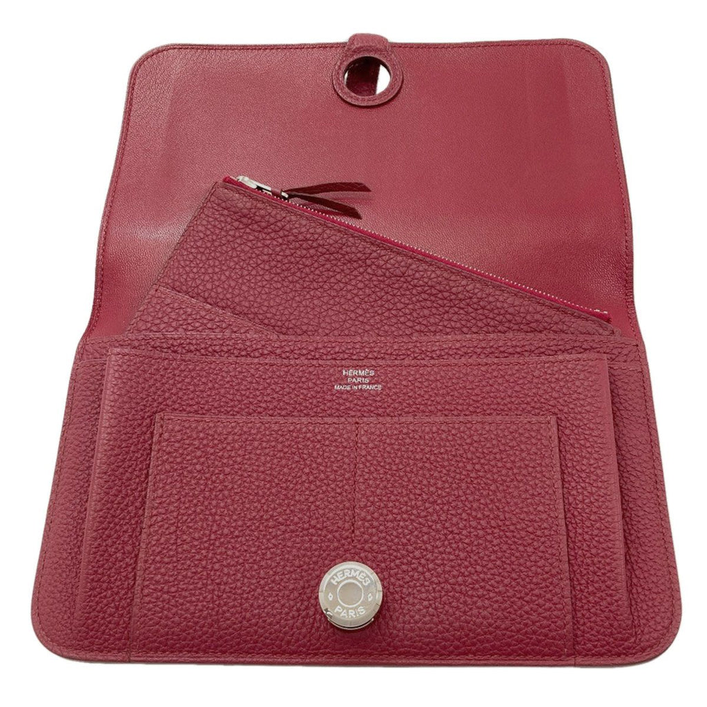 Hermes Dogon GM Silver Wallet Togo — view 4
