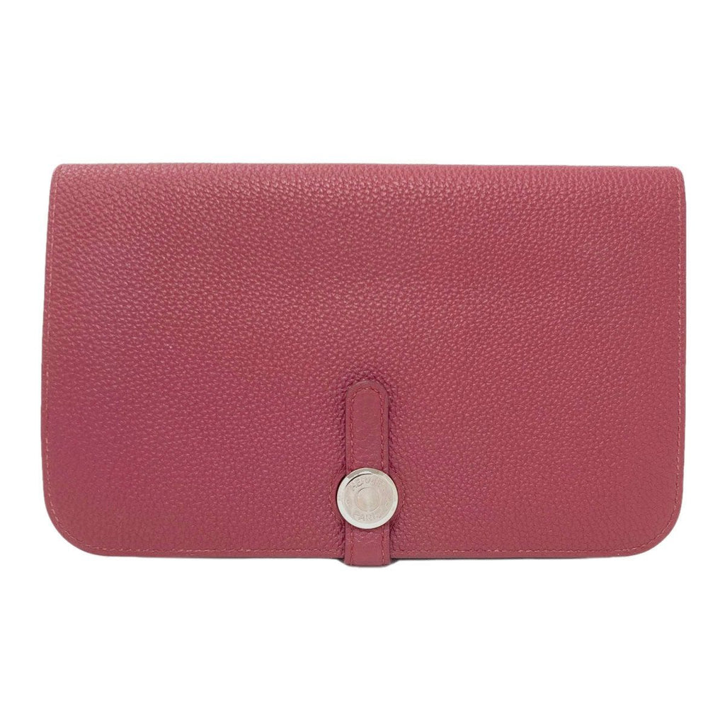 Hermes Dogon GM Silver Wallet Togo