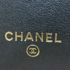 Chanel Quilted CC Logo Gold Trifold Wallet Calf — view 7