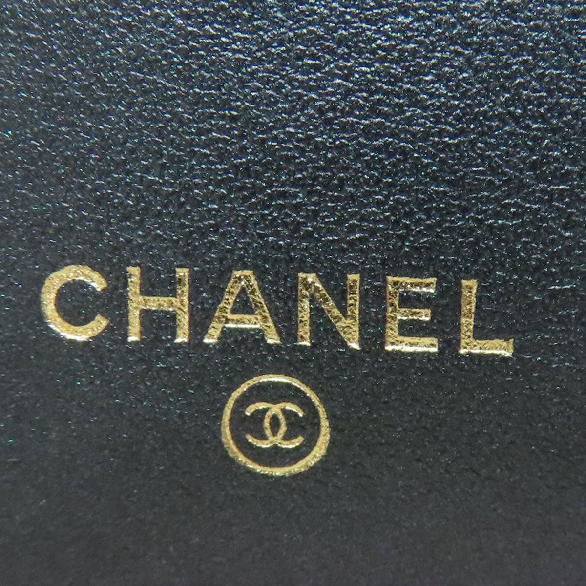 Chanel Quilted CC Logo Gold Trifold Wallet Calf — view 7