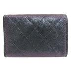 Chanel Quilted CC Logo Gold Trifold Wallet Calf — view 2