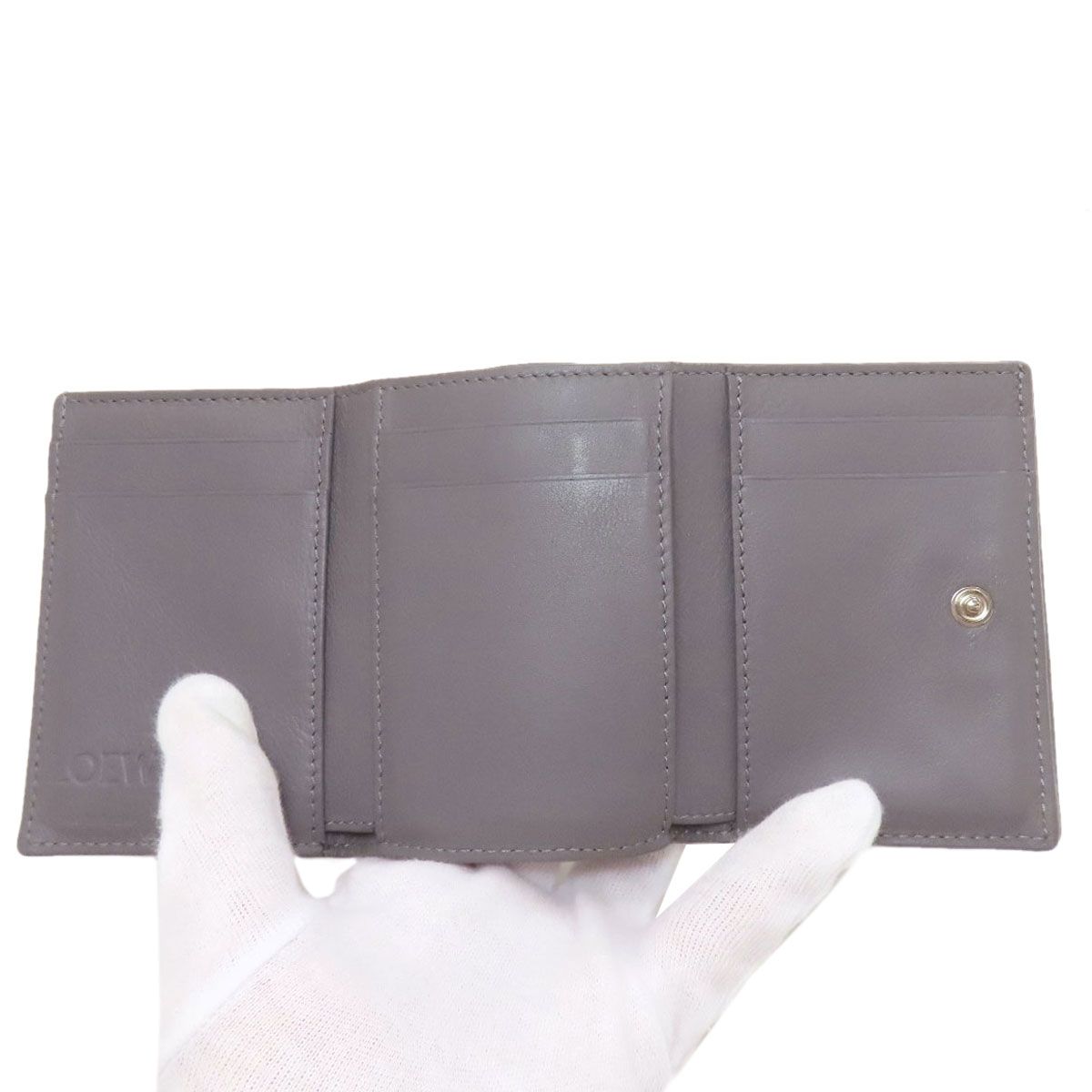 Loewe Anagram Trifold Wallet Leather — view 4