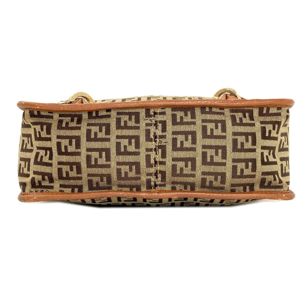 Fendi Long Shoulder Zucca Pattern Bag Canvas — view 4