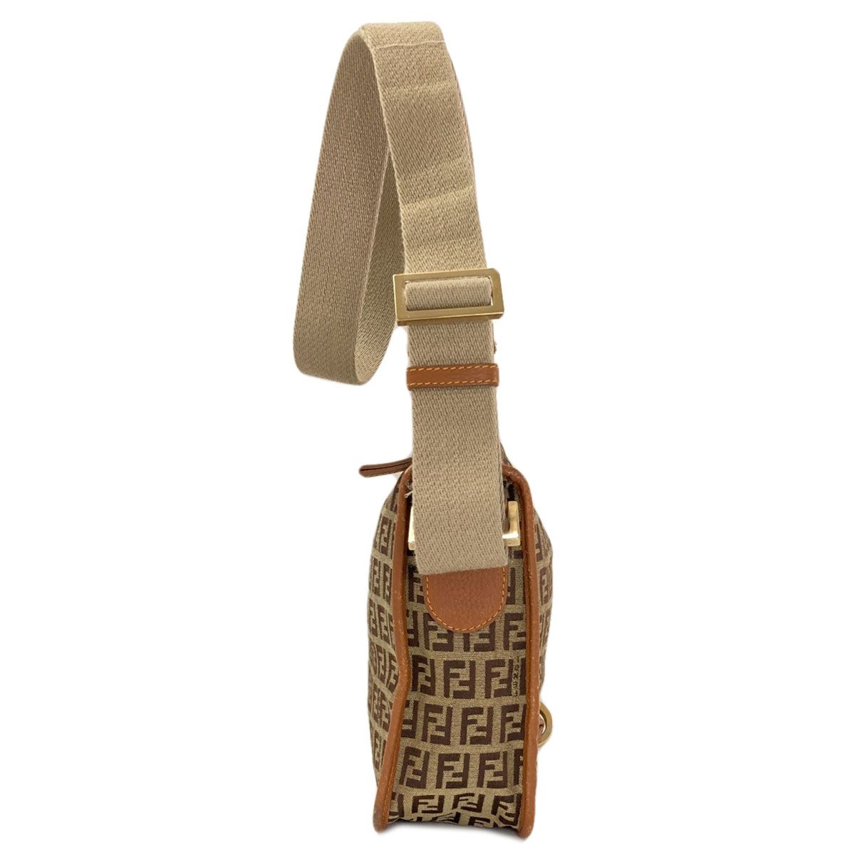 Fendi Long Shoulder Zucca Pattern Bag Canvas — view 3
