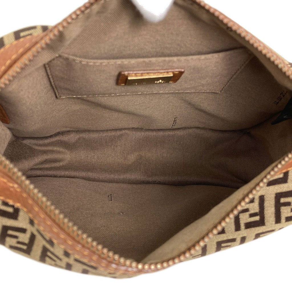 Fendi Long Shoulder Zucca Pattern Bag Canvas — view 5