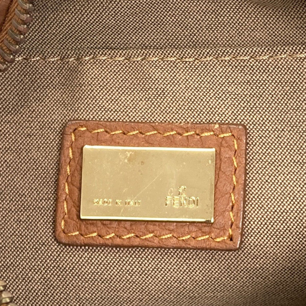 Fendi Long Shoulder Zucca Pattern Bag Canvas — view 6