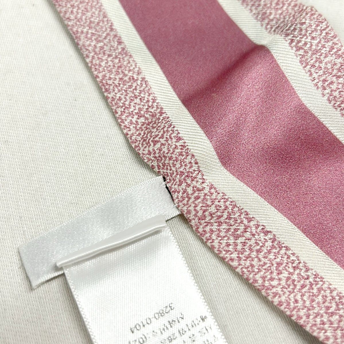 Dior Scarf Ivory Pink Multi Ribbon Floral Pattern Butterfly — view 4