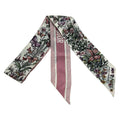 Dior Scarf Ivory Pink Multi Ribbon Floral Pattern Butterfly