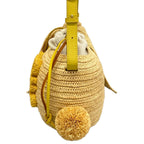 Loewe Shoulder Bag Bunny Bucket Natural Dark Yellow Basket Drawstring Leather — view 4
