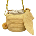 Loewe Shoulder Bag Bunny Bucket Natural Dark Yellow Basket Drawstring Leather — view 3