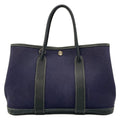 Hermes Tote Garden Party TPM Navy Black Silver