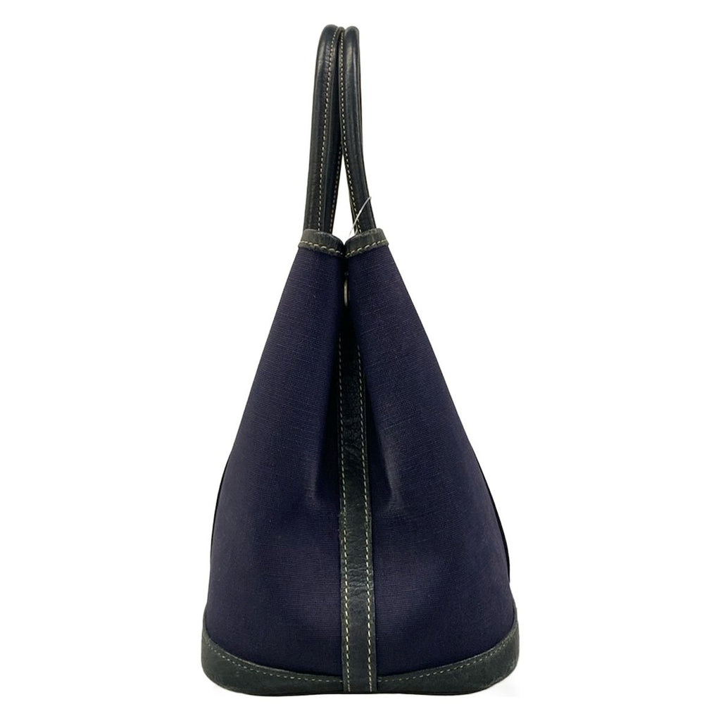 Hermes Tote Garden Party TPM Navy Black Silver — view 4