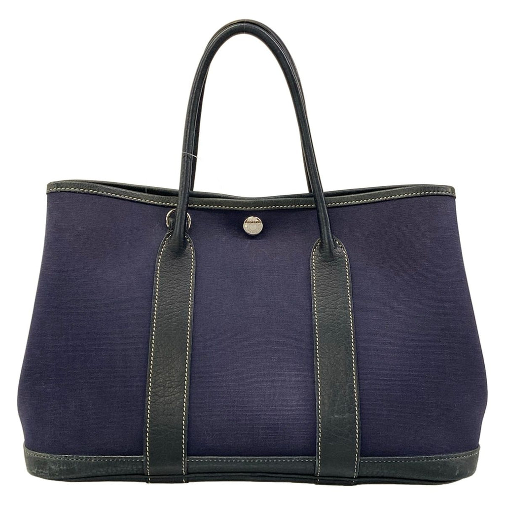 Hermes Tote Garden Party TPM Navy Black Silver — view 3