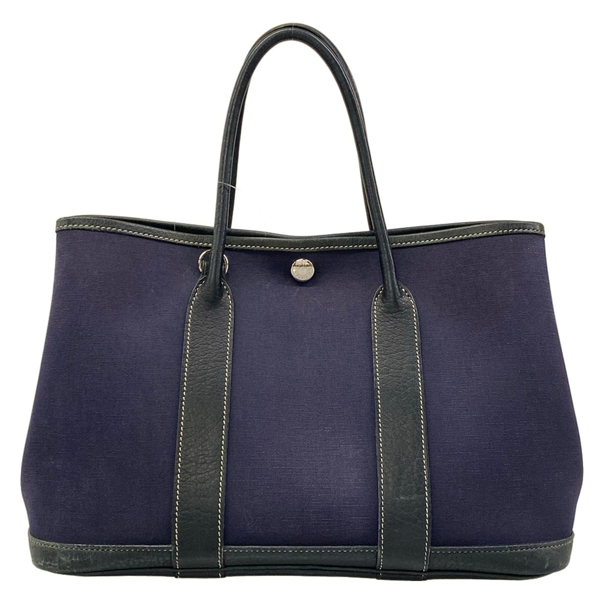 Hermes Tote Garden Party TPM Navy Black Silver — view 3