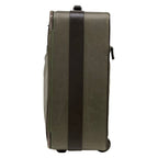 Prada Travel Bag Khaki Dark Brown Diamond No Lock Leather — view 4