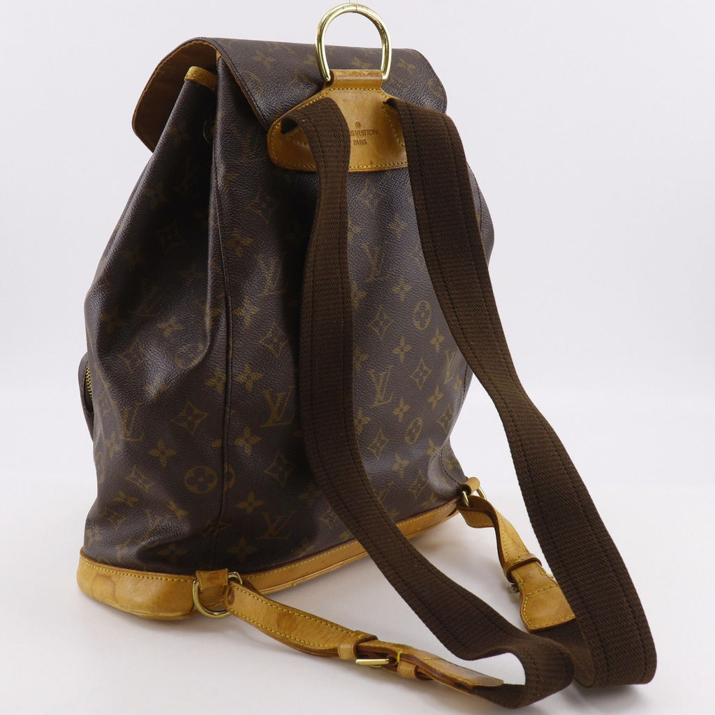 Louis Vuitton Montsouris GM Monogram Canvas Brown Backpack — view 3