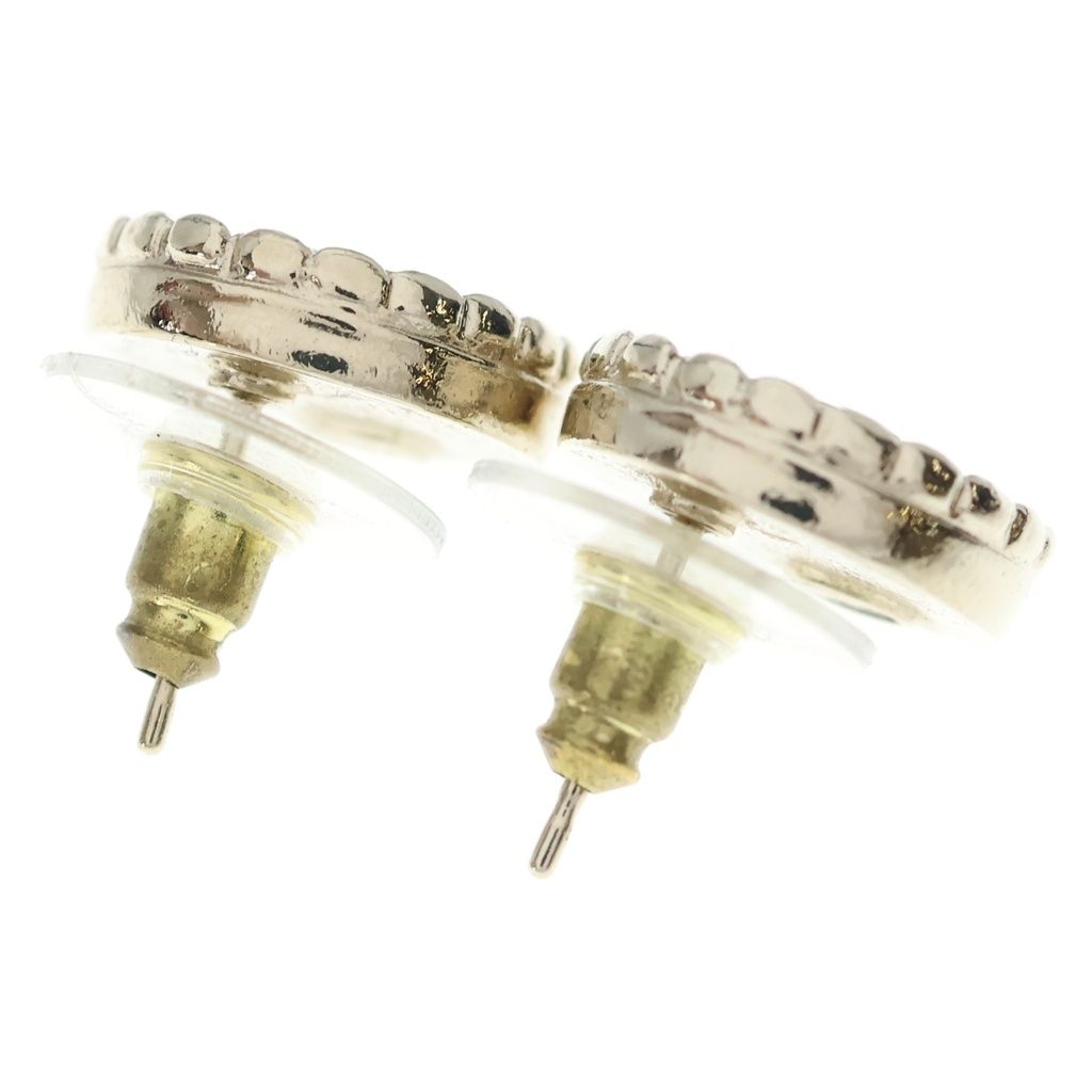 Chanel CC Logo Round Earrings Gold — view 2