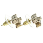 Chanel CC Logo Turnlock Earrings Gold — view 4