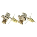Chanel CC Logo Turnlock Earrings Gold — view 3