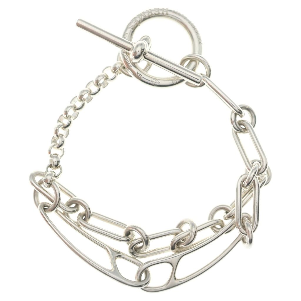 Hermes Chaine D'ancre Punk XS Chain Bracelet Silver