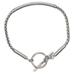 Saint Laurent Paris Tube Chain Bracelet Wheat Silver — view 2
