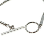 Saint Laurent Paris Tube Chain Bracelet Wheat Silver — view 6