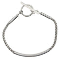 Saint Laurent Paris Tube Chain Bracelet Wheat Silver