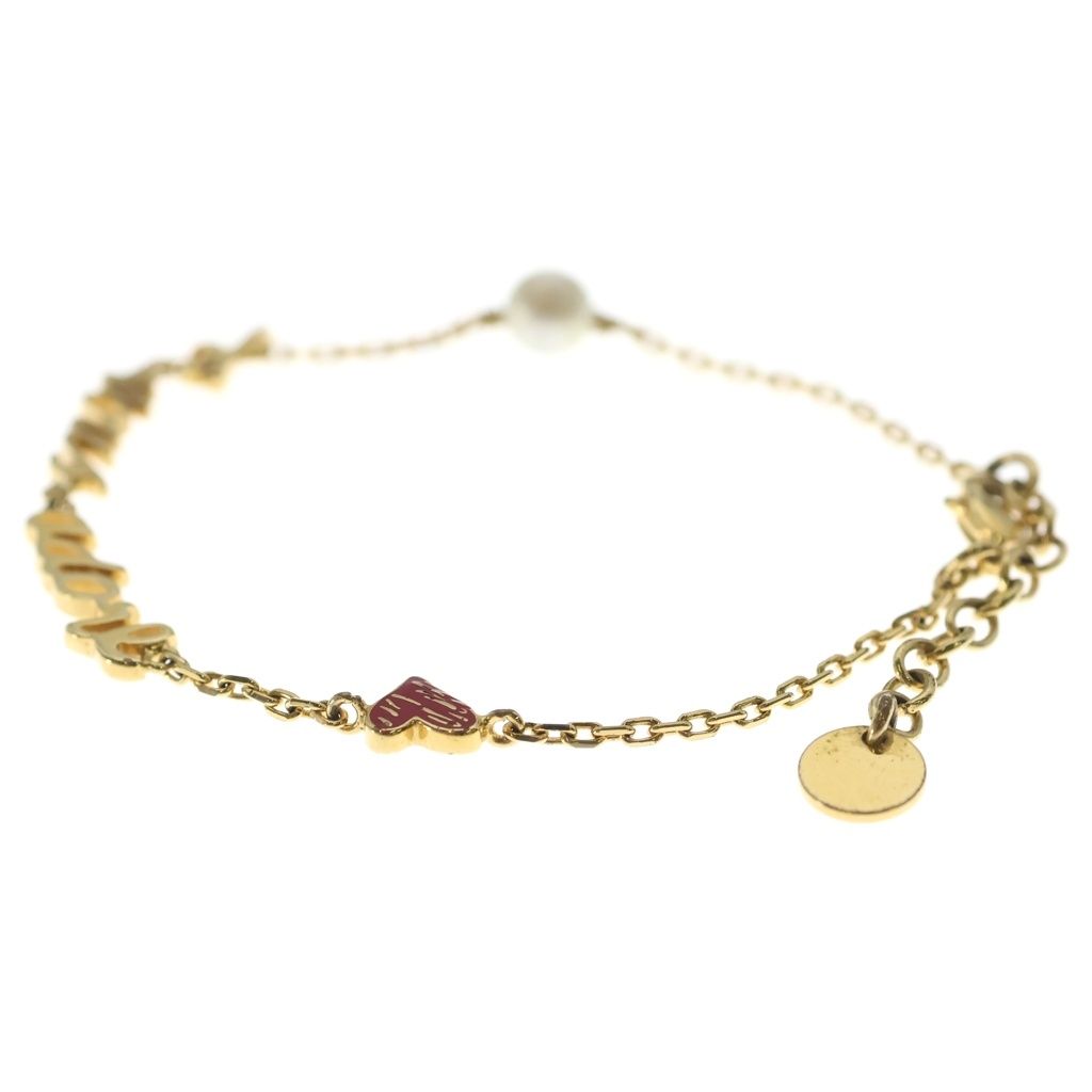 Dior Je Vous Adore Faux Pearl Bracelet Gold — view 4