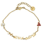 Dior Je Vous Adore Faux Pearl Bracelet Gold