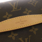 Louis Vuitton Monogram Nice BB Handbag Vanity Bag Brown Leather Gold — view 6