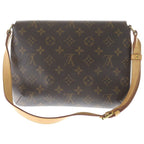 Louis Vuitton Monogram Musette Tango Shoulder Bag Brown Leather Gold — view 2
