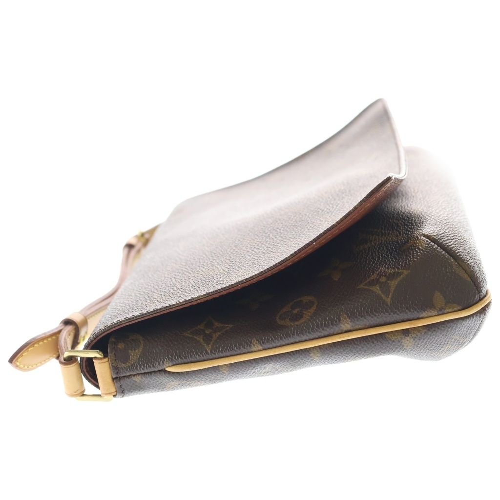 Louis Vuitton Monogram Musette Tango Shoulder Bag Brown Leather Gold — view 3