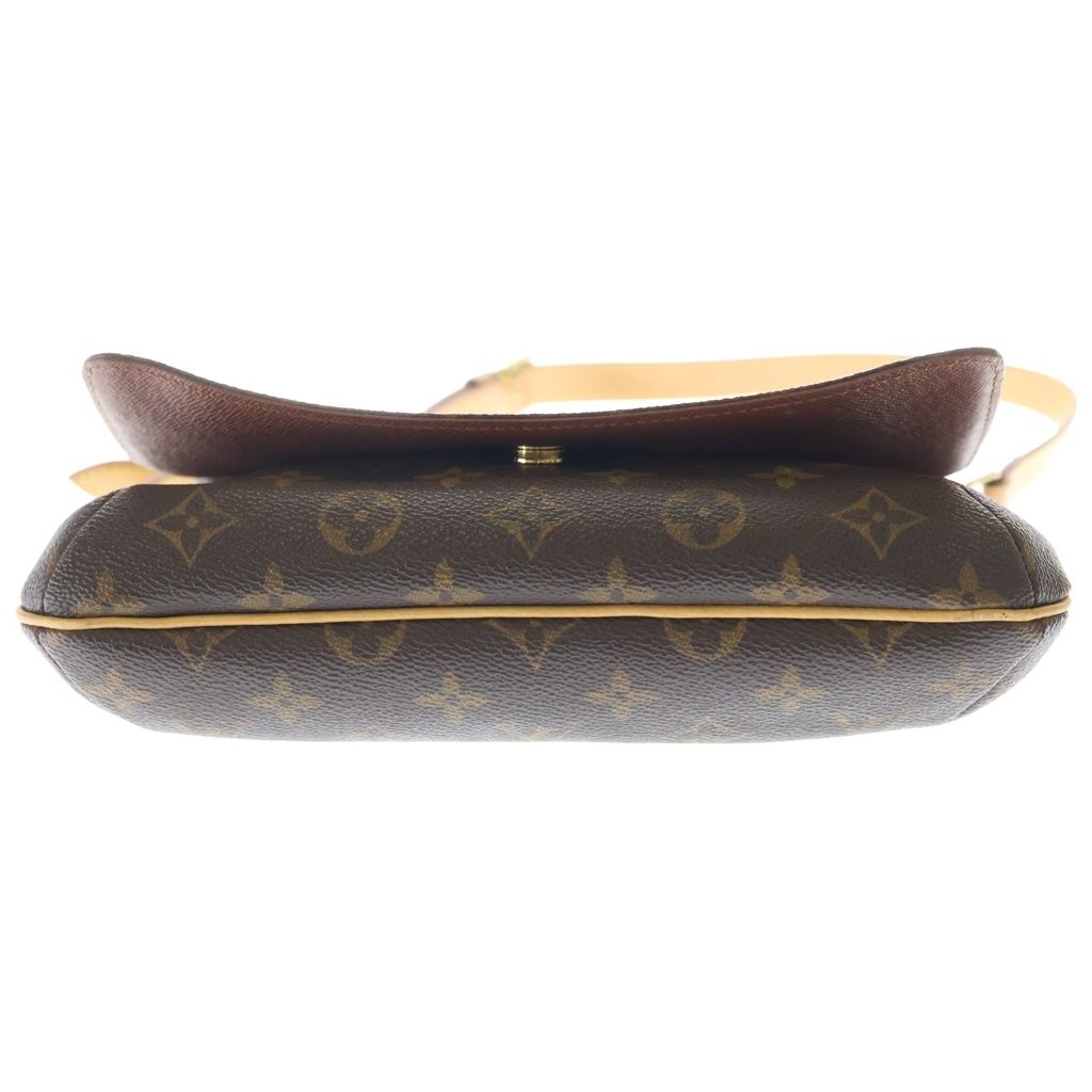 Louis Vuitton Monogram Musette Tango Shoulder Bag Brown Leather Gold — view 4