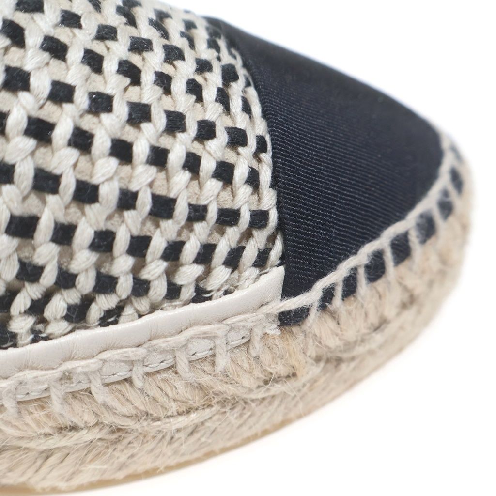 Chanel Espadrille High Cut Sneakers White Black — view 6