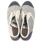 Chanel Espadrille High Cut Sneakers White Black — view 4