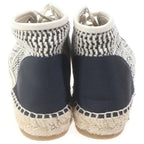 Chanel Espadrille High Cut Sneakers White Black — view 3