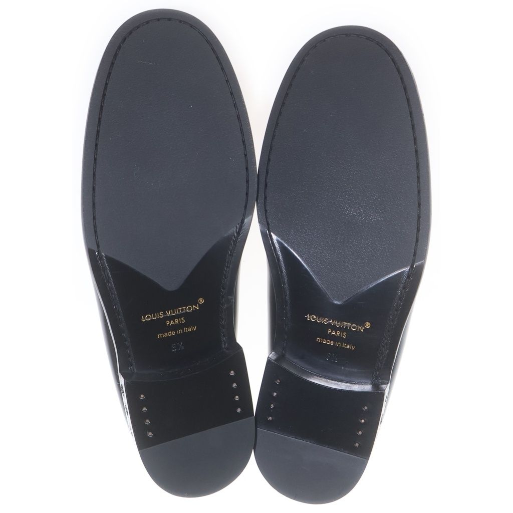 Louis Vuitton Loafer Leather Loafers Shoes Black — view 5
