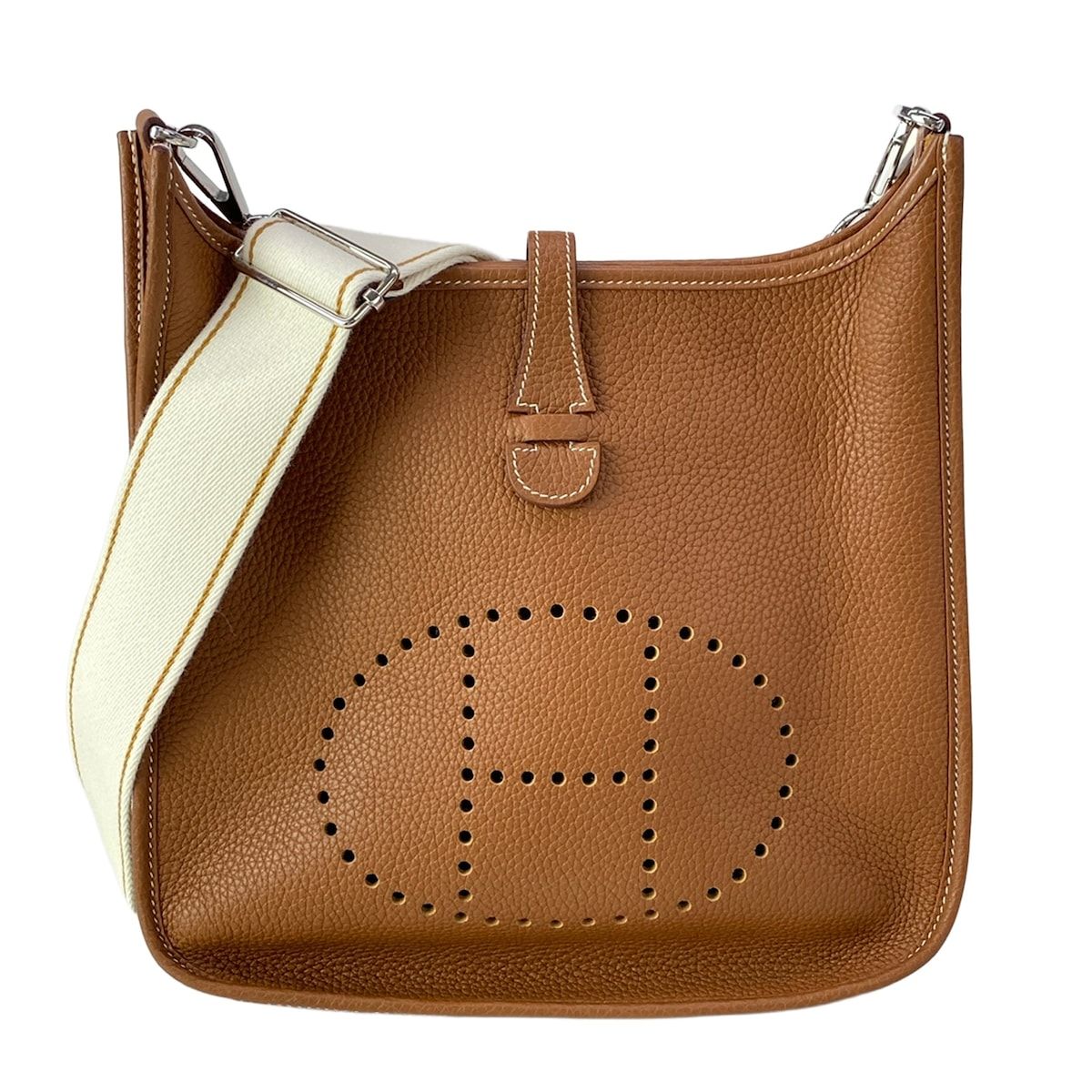 Hermes Shoulder Bag Evelyne 3 III PM Gold Silver