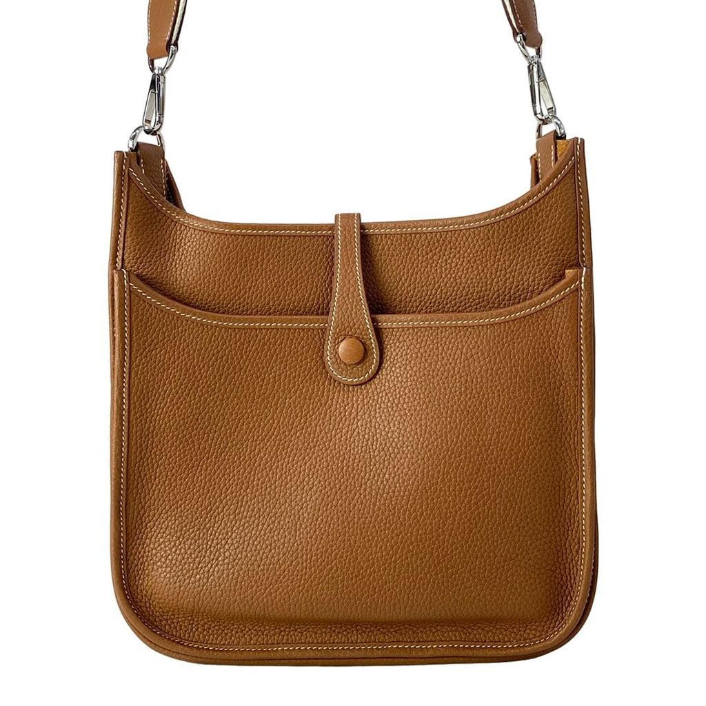 Hermes Shoulder Bag Evelyne 3 III PM Gold Silver — view 3