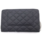 Chanel Cambon Organizer Wallet Card Case Black Leather — view 2